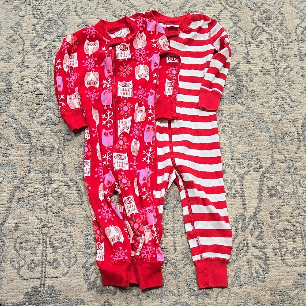 Hanna Andersson Red and White Pajamas Set